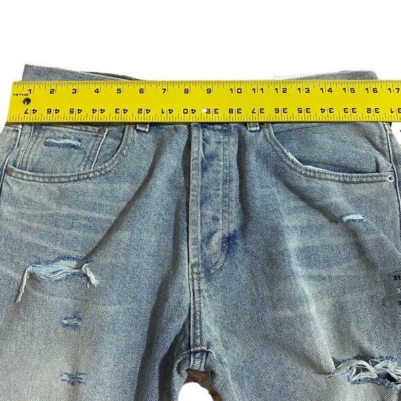 Pac Sun Jeans Men's Size 31 Vintage Loose Distressed button fly Denim Jeans - Picture 5 of 8